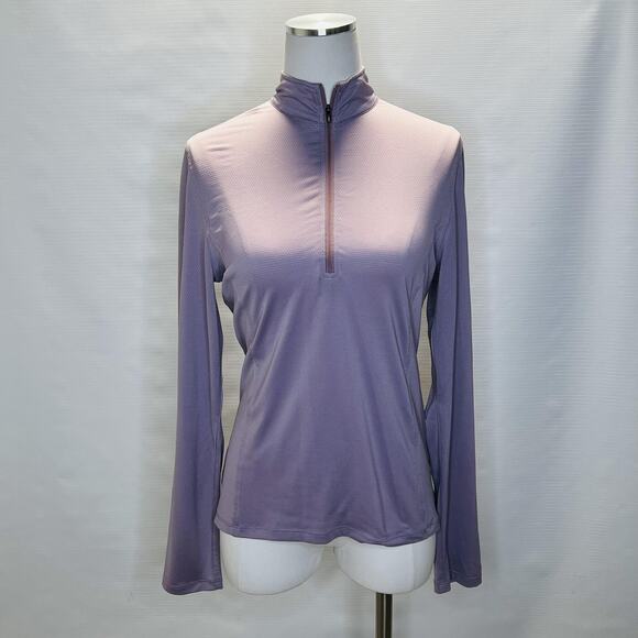 Kerrits Pullover Womens Medium Purple Quarter Zip Long Sleeve Equestrian Shirt - Picture 1 of 10